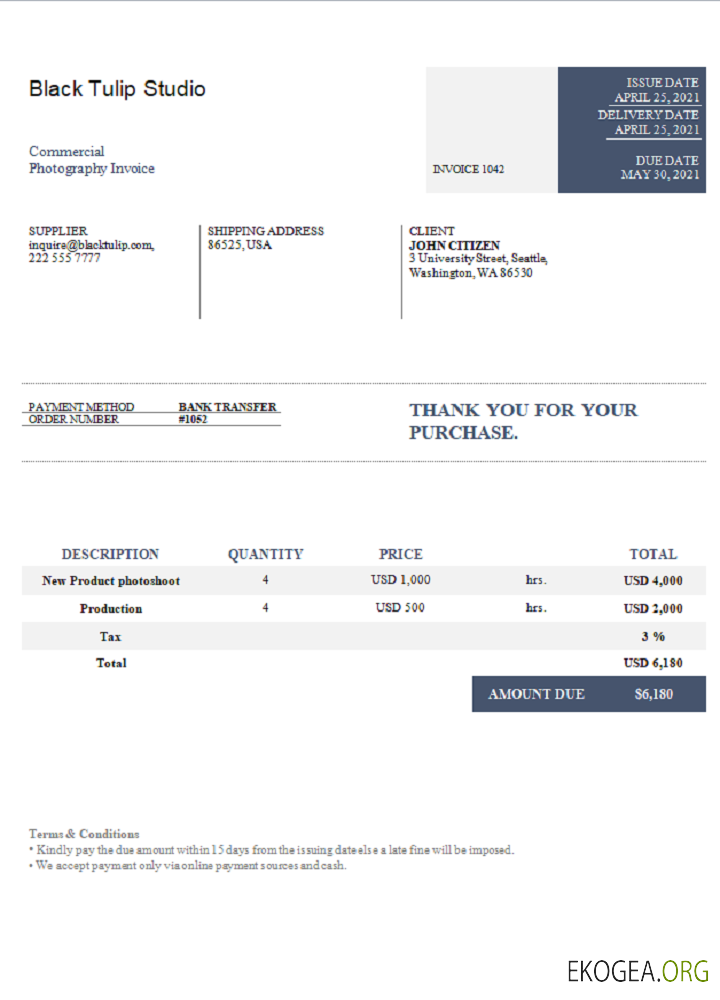 Facture USA Black Tulip Studio